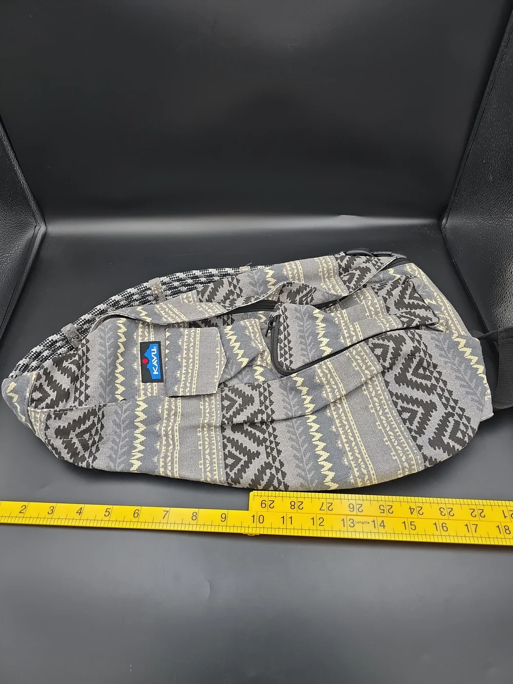 KAVU Men's Gray Patterned Sling Bag
